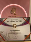 Op. Dr. Özgür Ağlamış Kadın Hastalıkları ve Doğum sertifikası