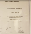Doç. Dr. Güner Çakmak Genel Cerrahi sertifikası