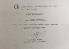 Uzm. Dyt. Özge Karaarslan Diyetisyen sertifikası