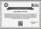 Uzm. Psk. Sibel Kaletaş Psikoloji sertifikası
