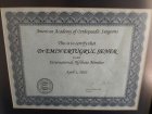 Prof. Dr. Ertuğrul Şener Ortopedi ve Travmatoloji sertifikası