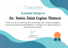 Dil ve Konuşma Terapisti Rabia Zülal Ceylan Dil Konuşma Bozuklukları sertifikası
