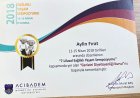 Uzm. Dyt. Aylin Fırat Diyetisyen sertifikası