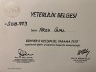 Uzm. Kl. Psk. Arzu Ünal Klinik Psikolog sertifikası