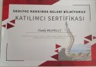 Fzt. Damla Bestelci Fizyoterapi sertifikası