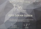 Dt. Ezgi Özkan Özben Diş Hekimi sertifikası