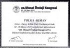 Prof. Dr. Tolga Akman Üroloji sertifikası