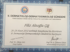 Uzm. Dr. Filiz Altıoğlu Çığ Dermatoloji sertifikası