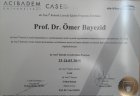 Prof. Dr. Ömer Bayezid Kalp Damar Cerrahisi sertifikası