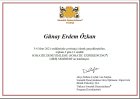 Uzm. Psk. Dan. Günay Erdem Özkan Psikolojik Danışman sertifikası