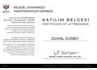 Uzm. Psk. Dan. Zuhal Güney Psikolojik Danışman sertifikası