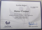 Uzm. Psk. Hatice Üstüner Psikoloji sertifikası