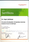 Prof. Dr. Engin Çetinkaya Ortopedi ve Travmatoloji sertifikası