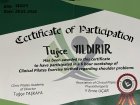 Fzt. Tuğçe Yıldırır Fışkın Fizyoterapi sertifikası
