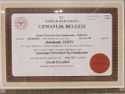 Op. Dr. Abdulkadir Tekin Çocuk Cerrahisi sertifikası