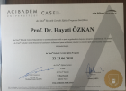 Prof. Dr. Hayati Özkan Kalp Damar Cerrahisi sertifikası