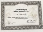 Uzm. Dr. Levent Sepit Geleneksel ve Tamamlayıcı Tıp sertifikası