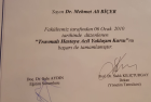 Uzm. Dr. Mehmet Ali Biçer Fiziksel Tıp ve Rehabilitasyon sertifikası