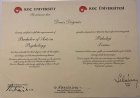 Uzm. Kl. Psk. Deniz Doğruöz Psikoloji sertifikası