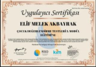 Klinik Psikolog  Elif Melek Akbayrak Psikoloji sertifikası