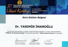 Op. Dr. Yasemin İmamoğlu Plastik Rekonstrüktif ve Estetik Cerrahi sertifikası
