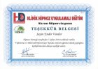 Uzm.Dr. Ender Vardar Psikoloji sertifikası