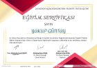 Uzm. Kl. Psk. Yakup Güntay Psikoloji sertifikası