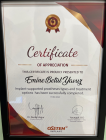 Uzm. Dt. Emine  Betül Yavuz Diş Hekimi sertifikası