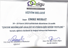 Klinik Psikolog  Emre Murat Klinik Psikolog sertifikası
