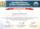 Prof. Dr. Engin Çetinkaya Ortopedi ve Travmatoloji sertifikası
