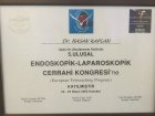 Prof. Dr. Hasan Kaplan Genel Cerrahi sertifikası