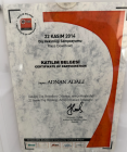 Dt. Adnan Adalı Diş Hekimi sertifikası