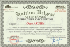 Psk. Özge Akgün Psikoloji sertifikası