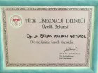 Op. Dr. Birdal Tosyalı Çetinol Kadın Hastalıkları ve Doğum sertifikası