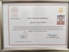 Op. Dr. Veysel Toprak Kadın Hastalıkları ve Doğum sertifikası