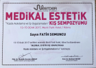 Uzm. Dr. M.Fatih Somuncu Medikal Estetik Tıp Doktoru sertifikası