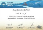 Uzm. Dr. Özge Akça Çocuk Sağlığı ve Hastalıkları sertifikası