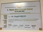 Op. Dr. Nurgül Altuntaş Plastik Rekonstrüktif ve Estetik Cerrahi sertifikası
