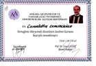 Dr. Cemalettin Ekmekcioğlu Geleneksel ve Tamamlayıcı Tıp sertifikası