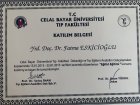 Doç. Dr. Fatma Eskicioğlu Kadın Hastalıkları ve Doğum sertifikası