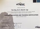 Doç. Dr. Devrim İşçi Diş Hekimi sertifikası