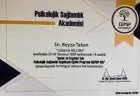 Psk. Beyza Takan Psikoloji sertifikası