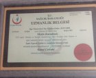 Op. Dr. Metin Karadeniz Genel Cerrahi sertifikası