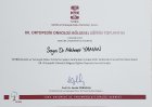 Op. Dr. Mehmet Yaman Ortopedi ve Travmatoloji sertifikası