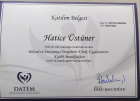 Uzm. Psk. Hatice Üstüner Psikoloji sertifikası