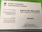 Psk. Dan. Emre Gürel Psikoloji sertifikası