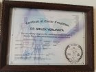 Uzm. Dr. Melek Kuloğlu Fiziksel Tıp ve Rehabilitasyon sertifikası