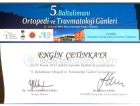 Prof. Dr. Engin Çetinkaya Ortopedi ve Travmatoloji sertifikası