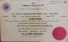 Uzm. Dt. Alphan Özen Diş Hekimi sertifikası