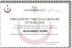 Uzm. Psk. Muhammed Demir Psikoloji sertifikası